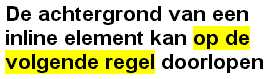 Voorbeeld background-color. Klik op de afbeelding en bekijk de weergave door de browser.