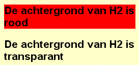 Voorbeeld background-color: transparent. Klik op de afbeelding en bekijk de weergave door de browser.