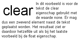 Voorbeeld clear: none. Klik op de afbeelding en bekijk de weergave door de browser.