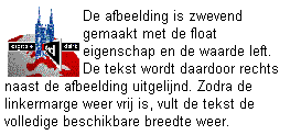 Voorbeeld float: left. Klik op de afbeelding en bekijk de weergave door de browser.