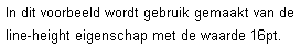 Voorbeeld line-height. Klik op de afbeelding en bekijk de weergave door de browser.