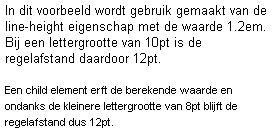 Voorbeeld line-height. Klik op de afbeelding en bekijk de weergave door de browser.