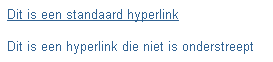 Voorbeeld text-decoration: none. Klik op de afbeelding en bekijk de weergave door de browser.