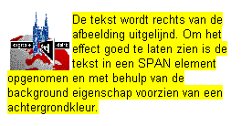 Voorbeeld zwevend element. Klik op de afbeelding en bekijk de weergave door de browser.