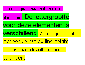 Voorbeeld regelhoogte. Klik op de afbeelding en bekijk de weergave door de browser.