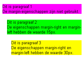 Voorbeeld normal flow. Klik op de afbeelding en bekijk de weergave door de browser.