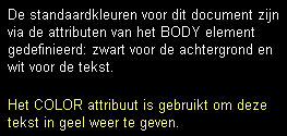 Voorbeeld COLOR attribuut