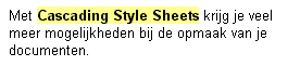 Voorbeeld gebruik stijlen.