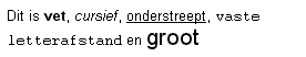 Voorbeeld gebruik stijlen.