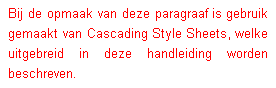 Voorbeeld gebruik stijlen.